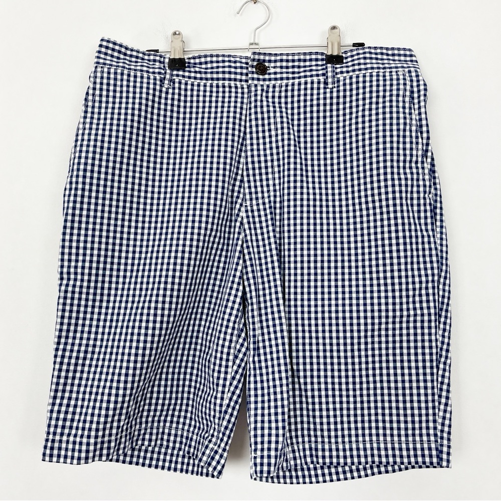 Dockers Men’s Blue & White Gingham Cotton Bermuda Shorts Size‎ 32